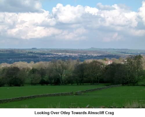 View over Otley to Almscliff Crag