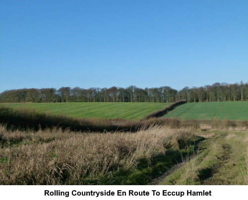 Rolling countryside en route to Eccup.