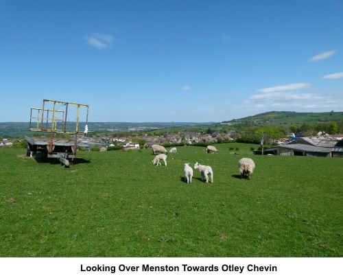 Looking over Menston and towards Otley Chevin