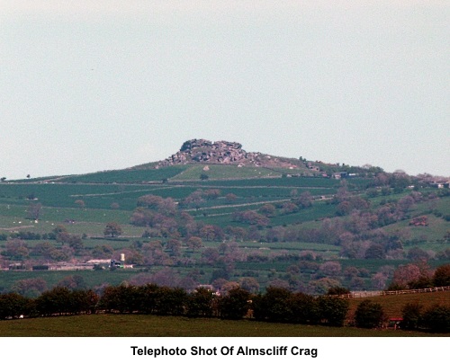 Telephoto shot of Almscliff Crag