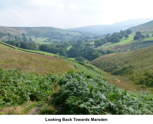 Looking back towards Marsden