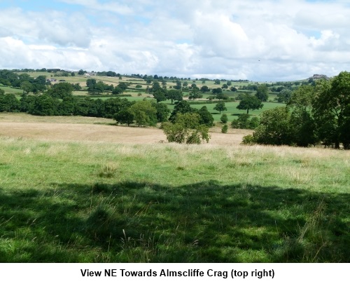 View towards Almscliffe crag