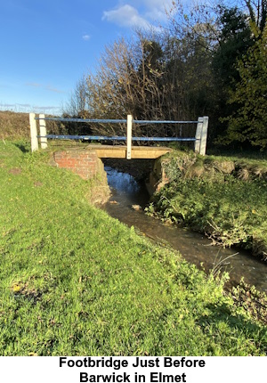 A bridge shortly before reaching Barwick in Elmet.