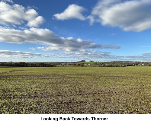 Looking back towards Thorner.