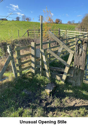 An unusual opening stile.