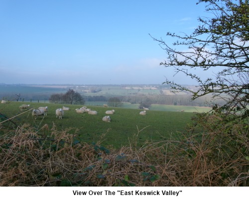 View over the valley near East Keswick