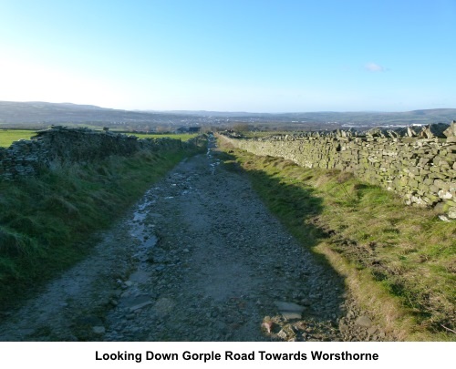 Looking down Gorple Road to wards Worsthorne