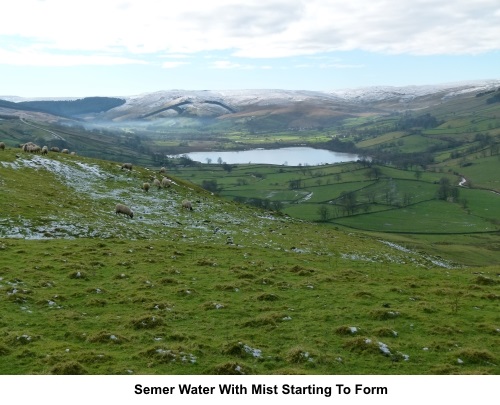 Semerwater with mist forming