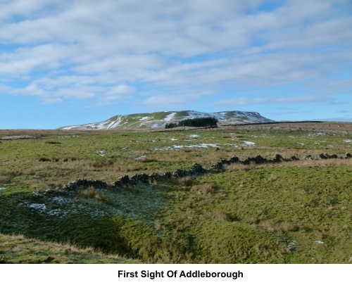 First sight of Addleborough