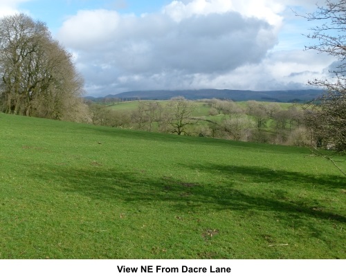 View NE from Dacre Lane