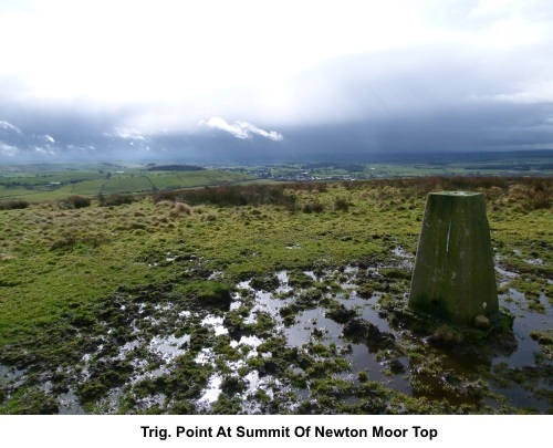 Trig point at Newton Moor Top