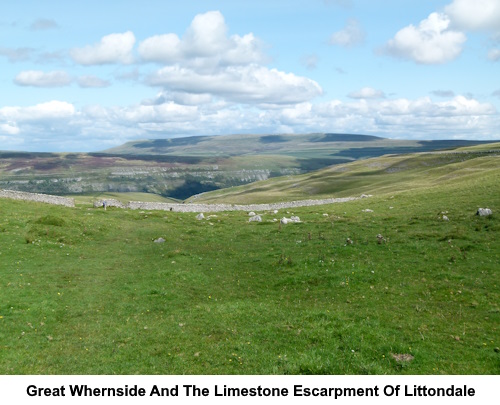 Great Whernside and the limestone outcrops of Littondale.