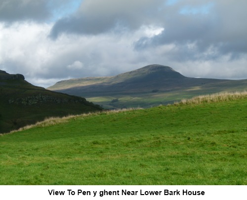 View to Pen y ghent near Lower Bark House.