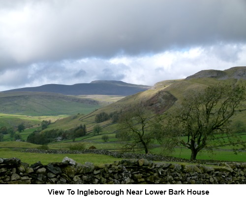 View to Ingleborough near Lower Bark House.