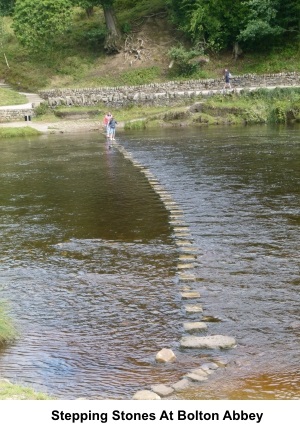 Stepping stones at Bolton Abbey