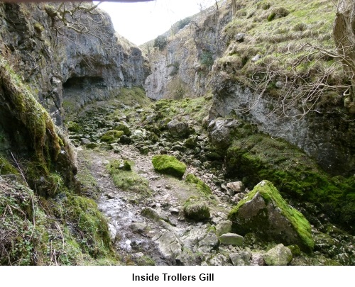 Inside Troller's Gill.