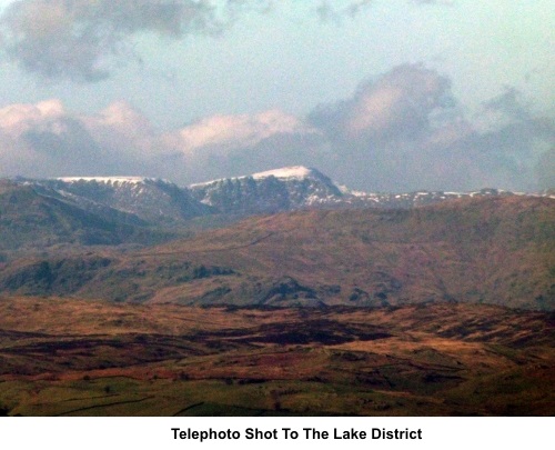 Telephoto shot to the lake District fells