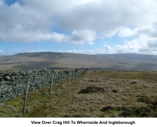 View over Crag Hill to Whernside and Ingleborough