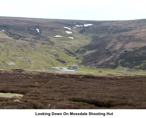 Looking down on Mossdale shooting lodge
