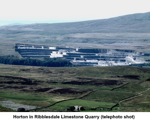 Horton in Ribblesdale limestone quarry (telephoto shot).