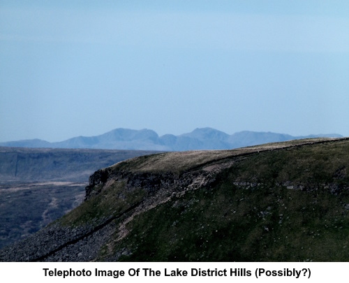 Telephoto image of the Lake District.