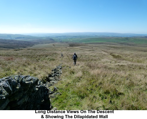Long distance views on the descent from Fountains Fell.