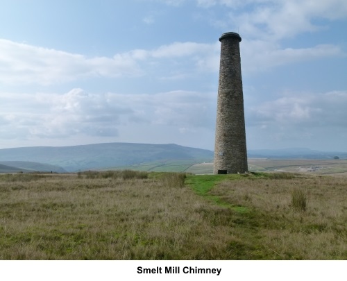 Grassington Moor smelt mill chimney