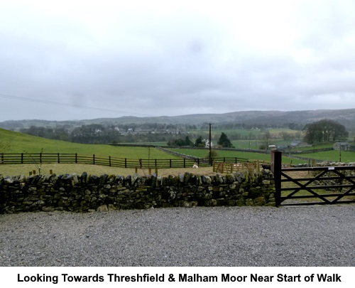 Looking towards Threshfield and Malham Moor near the start of the walk.