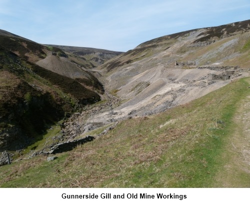 Mine workings at Gunnerside Gill