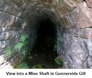 Mine shaft at Gunnerside Gill