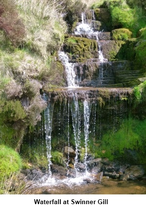 Waterfall at Swinner Gill
