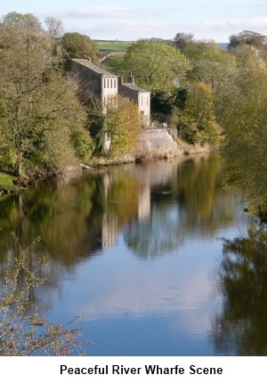 Peaceful River Wharfe scene