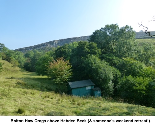 Bolton Haw crags above Hebden Beck