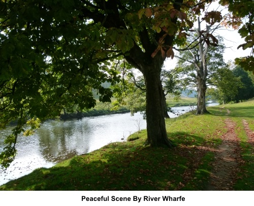 Peaceful scene by River Wharfe