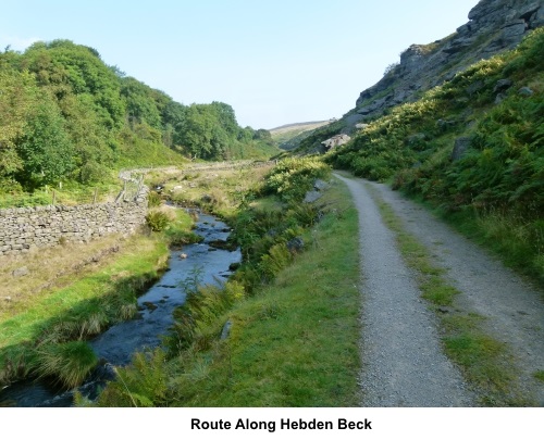 Route along Hebden Beck