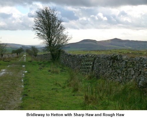 Bridleway to Hetton with Sharp Haw and Rough Haw
