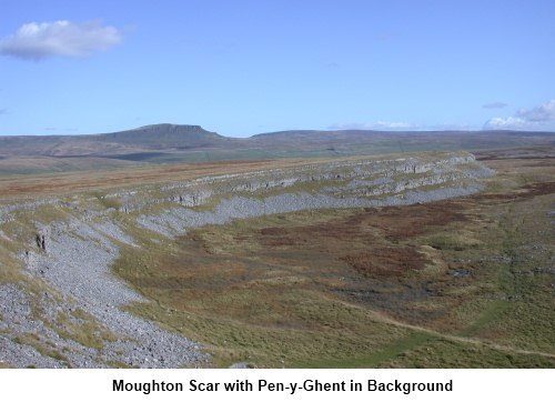 Moughton Scar and Pen-y-ghent