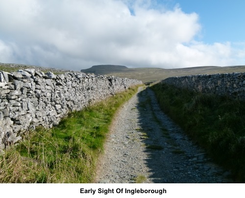 Early sight of Ingleborough