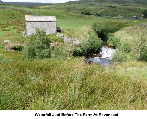 Waterfall just before the farm at Ravenseat