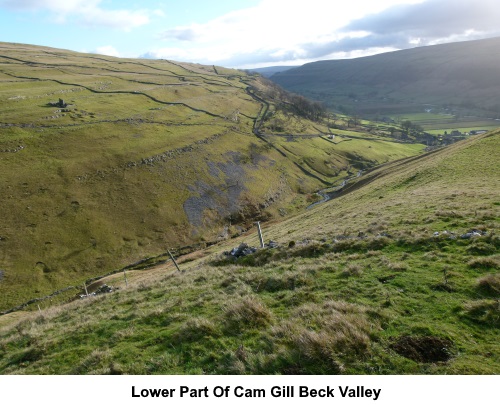 The lower part of the Cam Gill Beck valley.