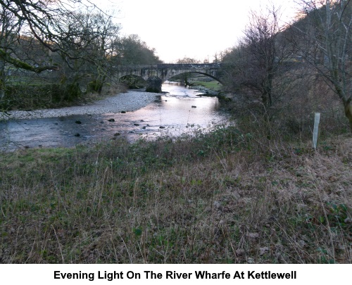 Evening light on the River Wharfe at Kettlewell.