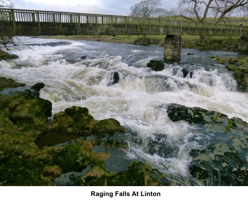 Raging falls at Linton