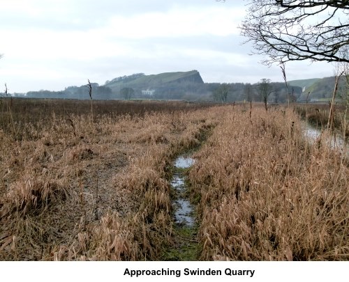 Approaching Swinden Quarry