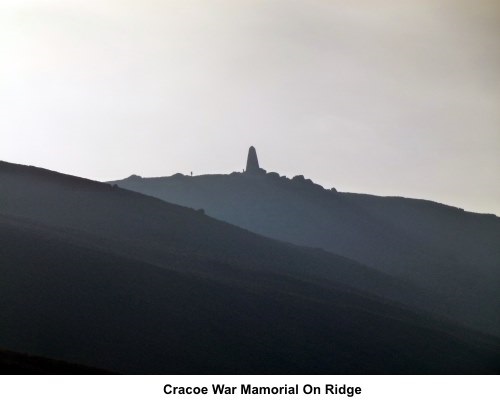 Cracoe War Memorial on ridge
