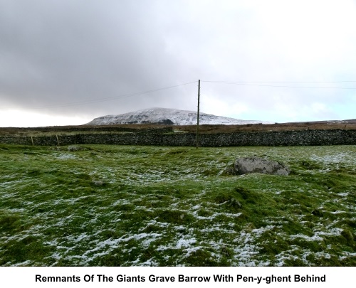 Giants Grave barrow and Pen-y-ghent