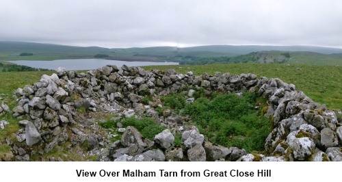 View over Malham Tarn from Great Close Hill