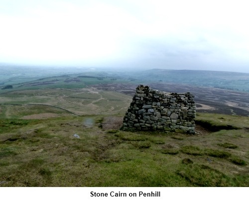 Stone cairn on Penhill