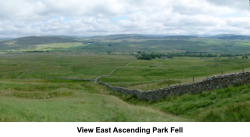 View East ascending Park Fell.