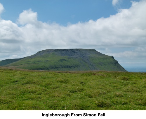 Ingleborough seen from Simon Fell.