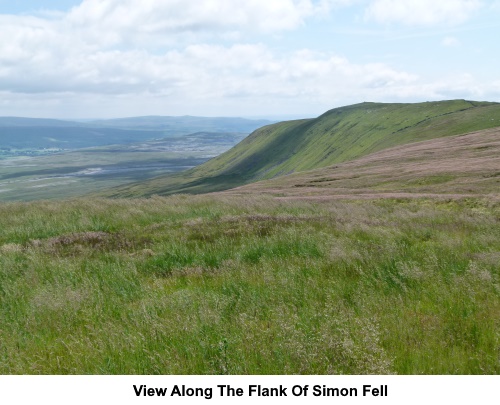 A view along the flank of Simon Fell.